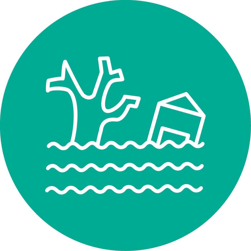 Flood Multi Color Circle Icon vector