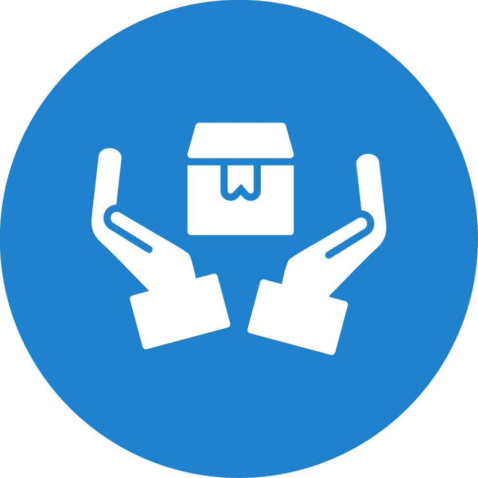 Handle With Care Multi Color Circle Icon vector