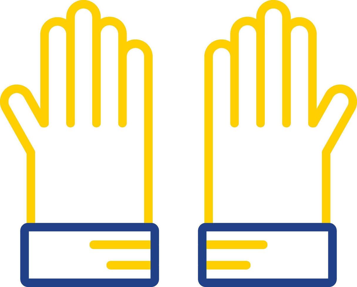 Glove Line Two Colour Icon Design vector