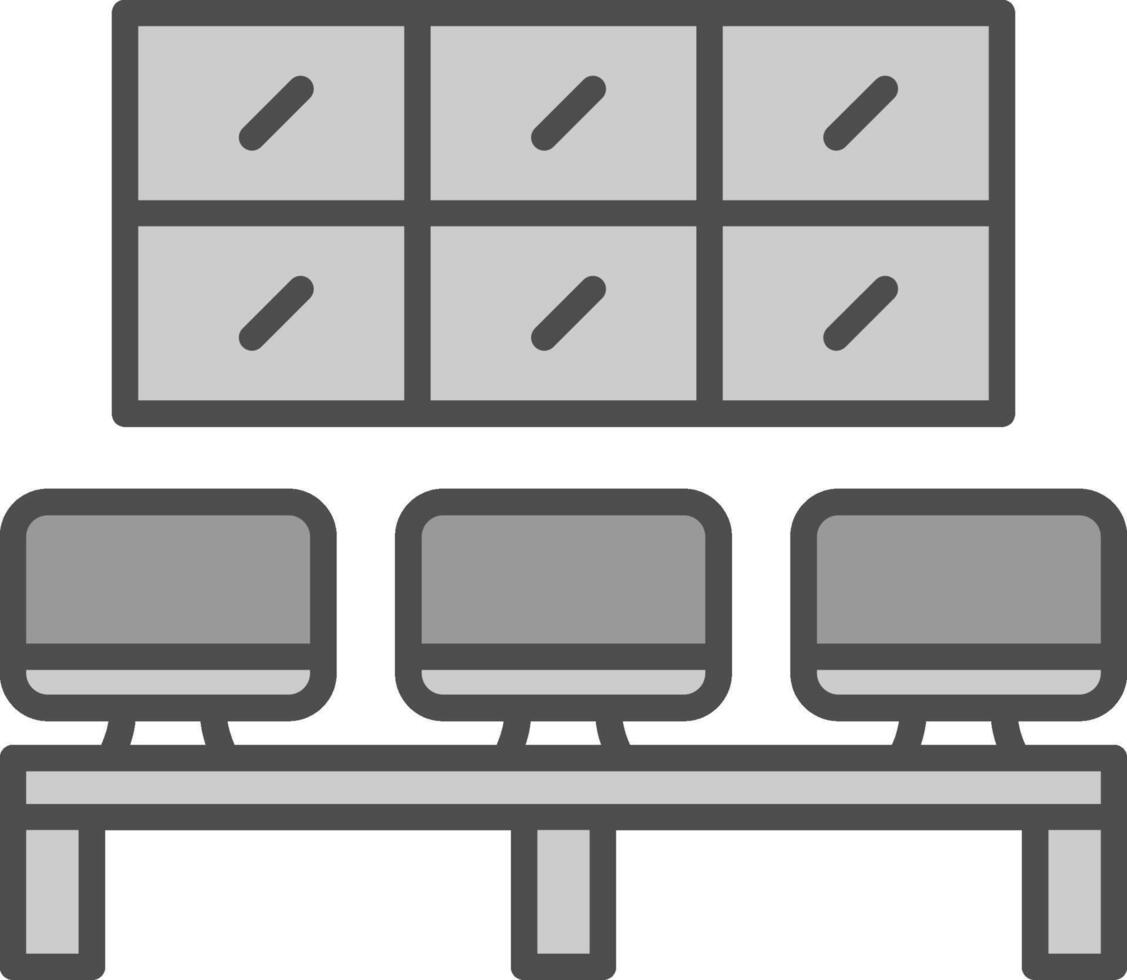 Screens Line Filled Greyscale Icon Design vector