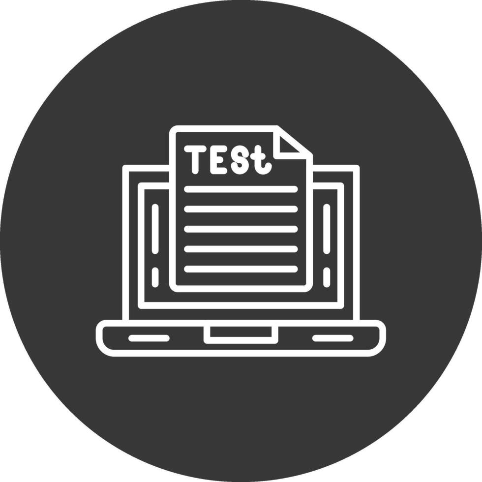 OnLine Inverted Multi Circle Test Line Inverted Icon Design vector