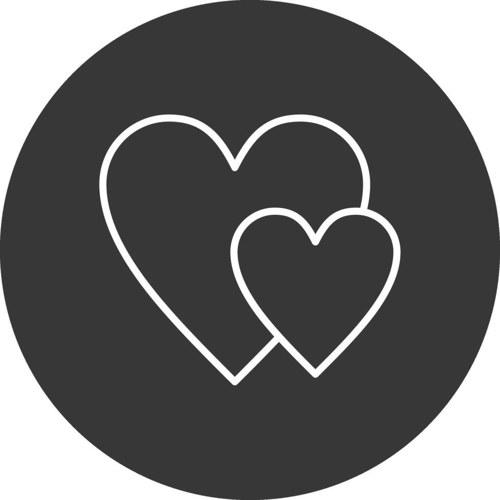 Heart Line Inverted Icon Design vector