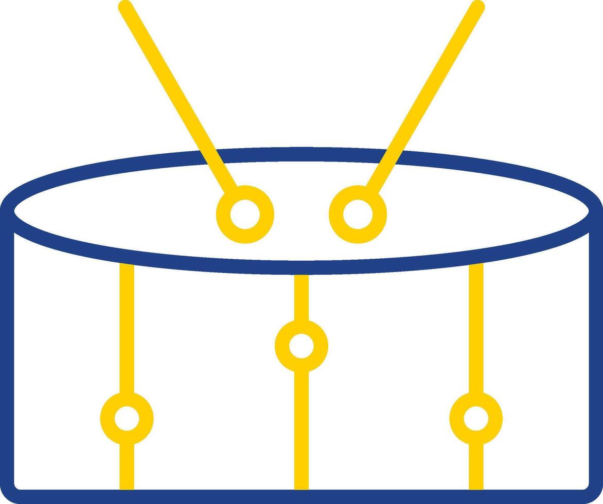 Snare Line Two Colour Icon Design vector