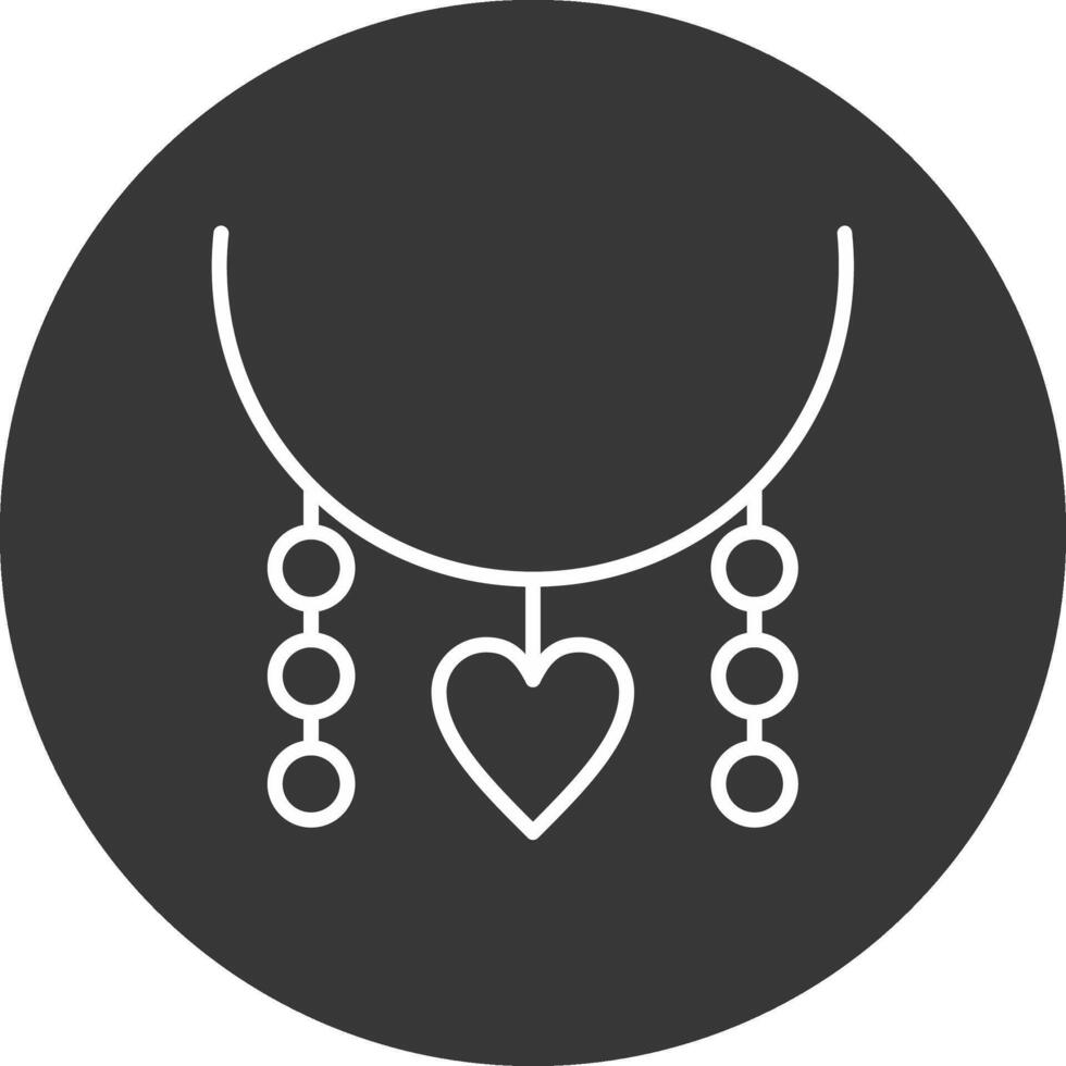 Necklace Line Inverted Icon Design vector