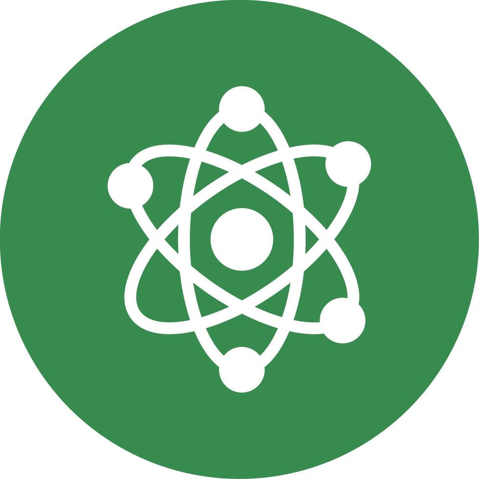 Physics Multi Color Circle Icon vector
