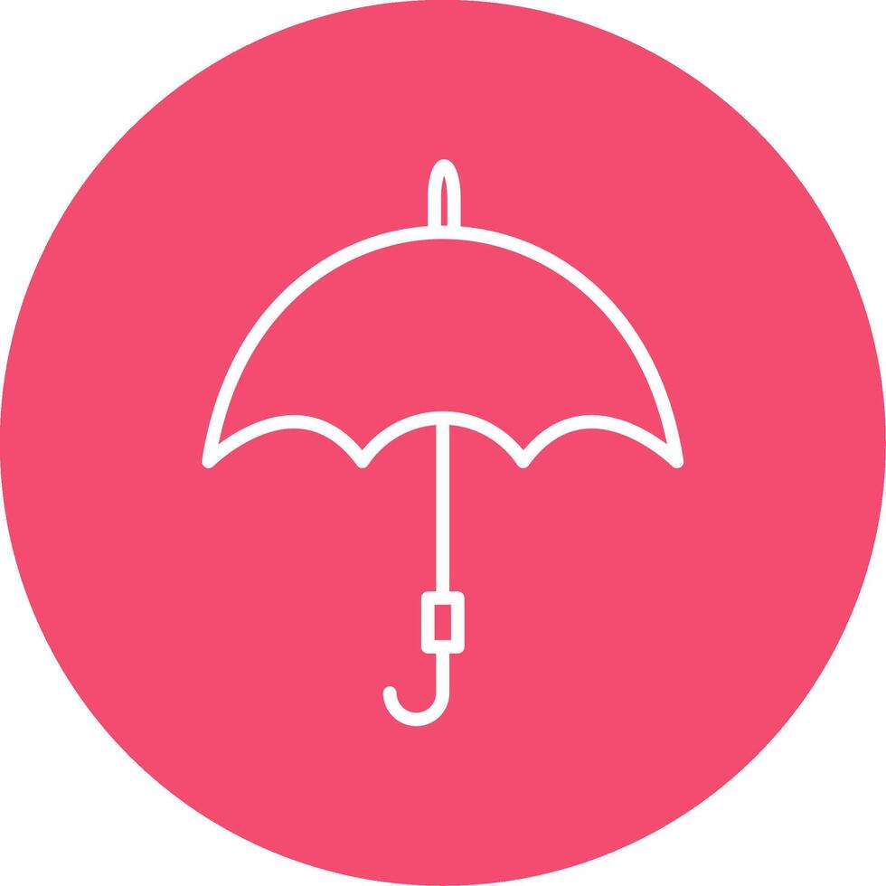 paraguas multi color circulo icono vector