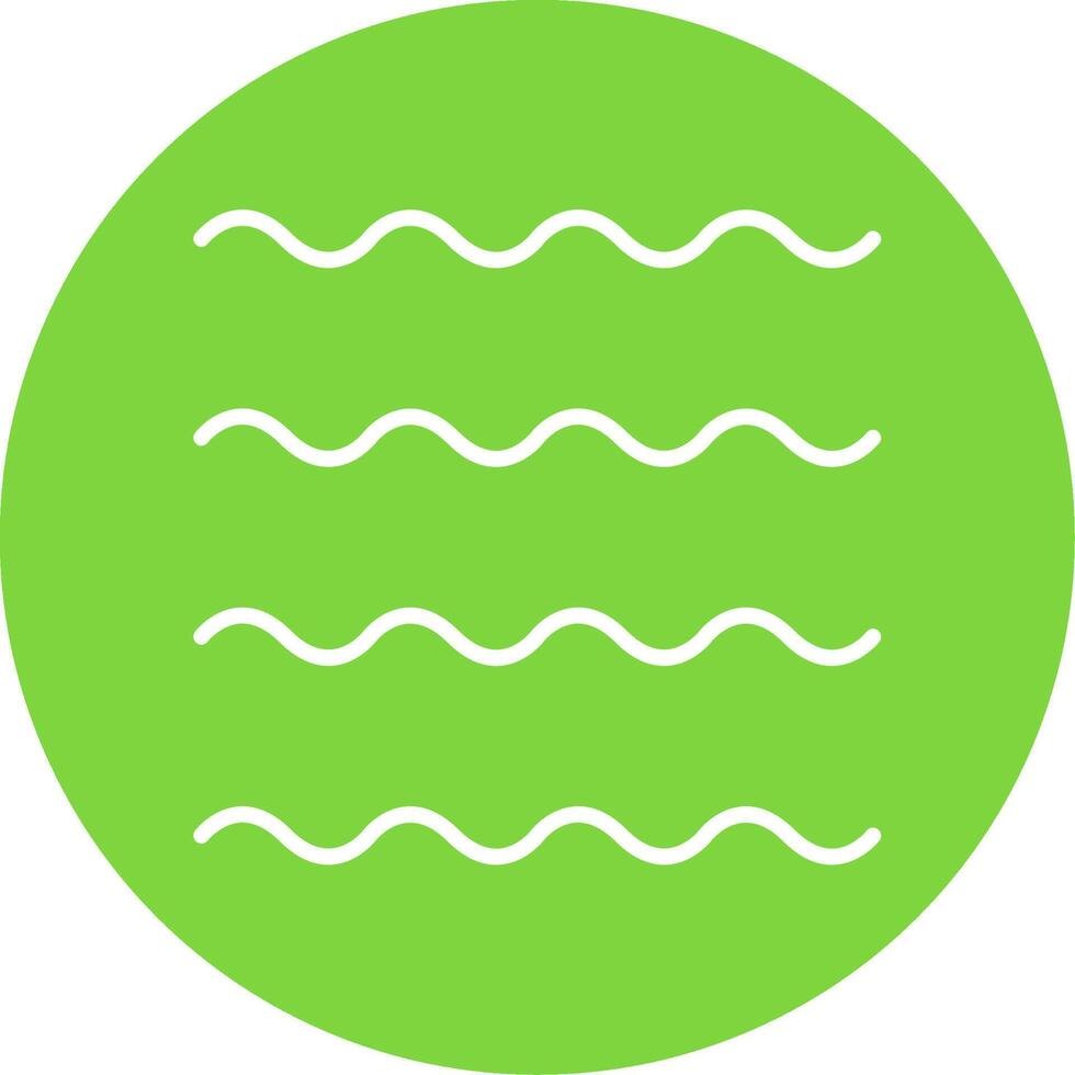 Waves Multi Color Circle Icon vector