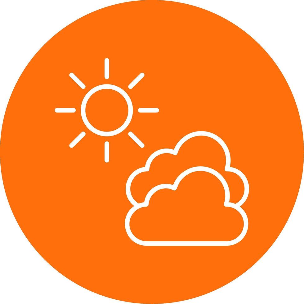 Clouds Multi Color Circle Icon vector