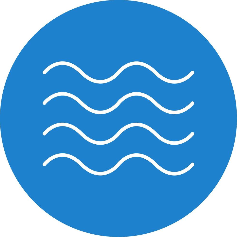 Waves Multi Color Circle Icon vector
