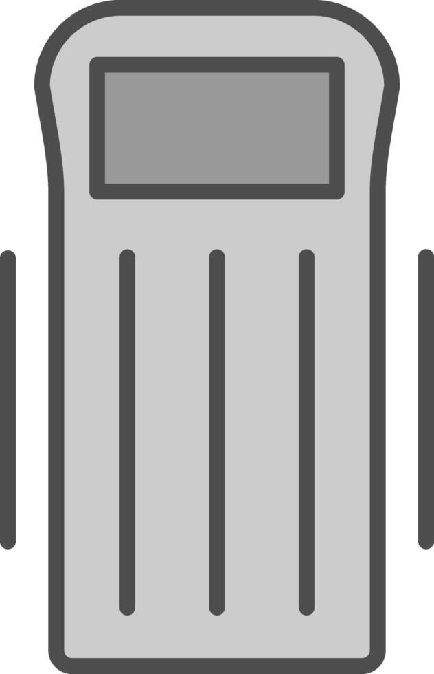 Float Line Filled Greyscale Icon Design vector