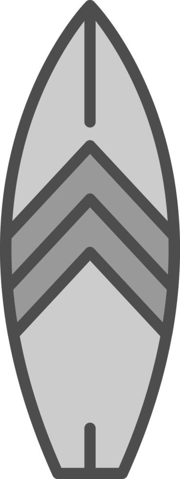 Surf Board Line Filled Greyscale Icon Design vector