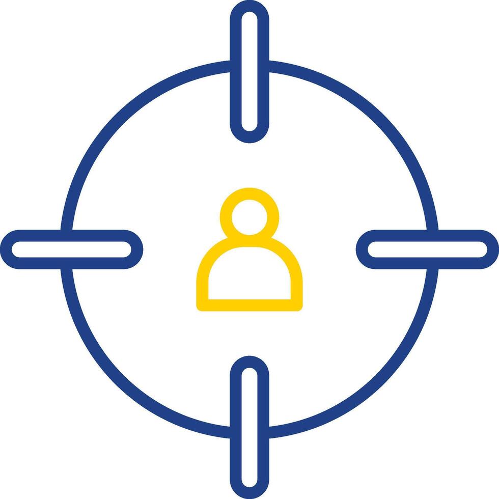 Headshot Line Two Colour Icon Design vector