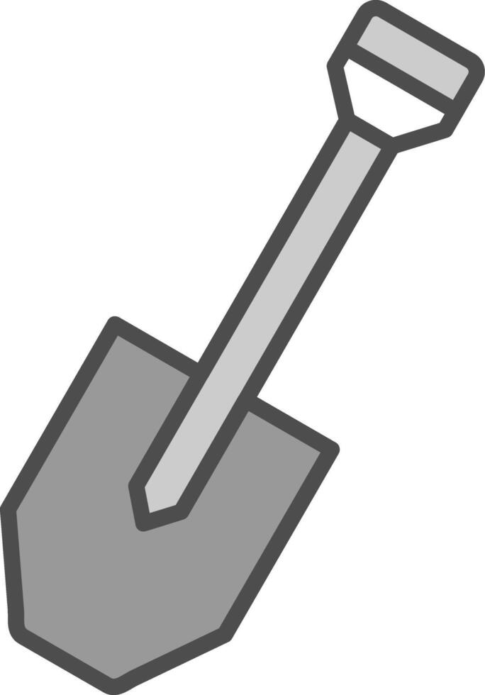 Spade Line Filled Greyscale Icon Design vector