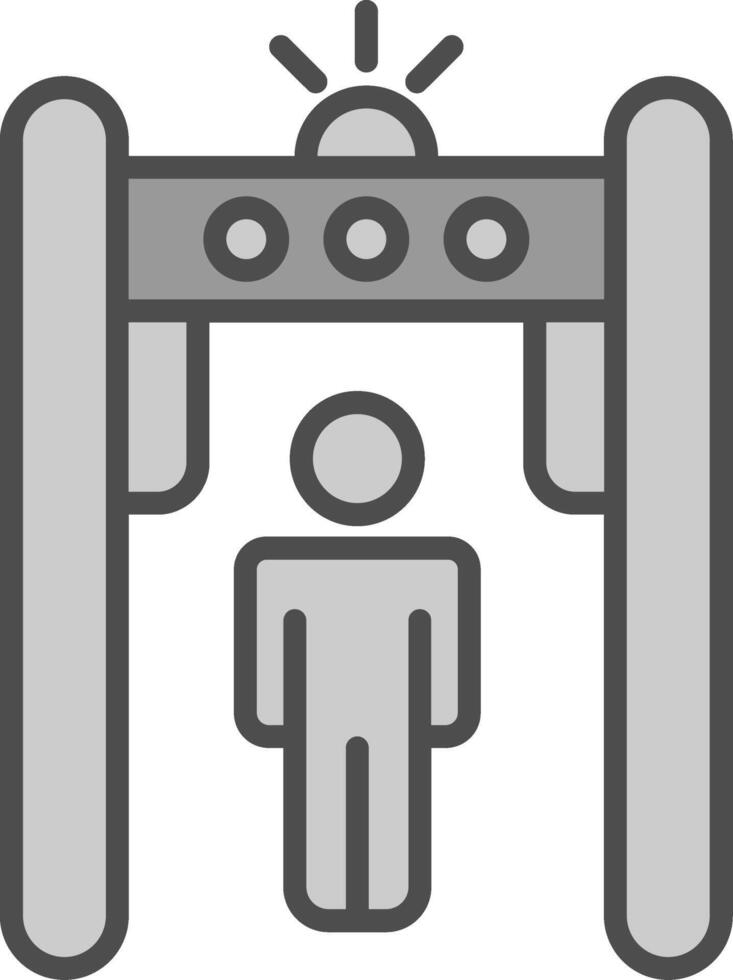 Metal Detector Line Filled Greyscale Icon Design vector