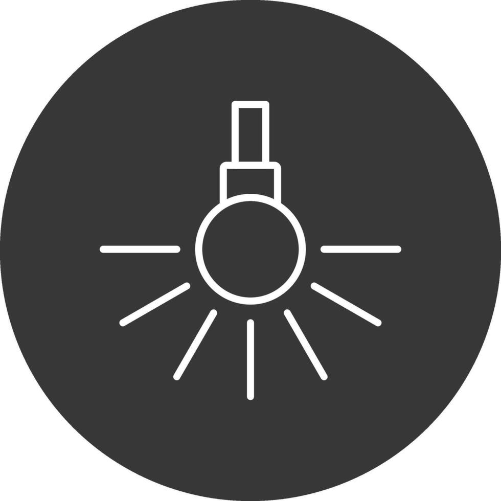 Headlight Line Inverted Icon Design vector