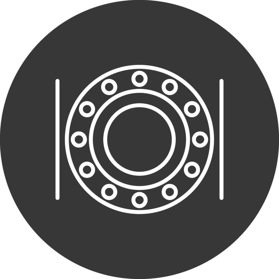 Ball Bearing Line Inverted Icon Design vector