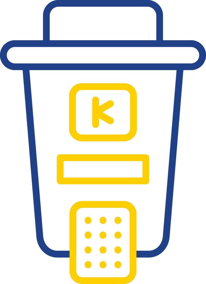 Ink Line Two Colour Icon Design vector