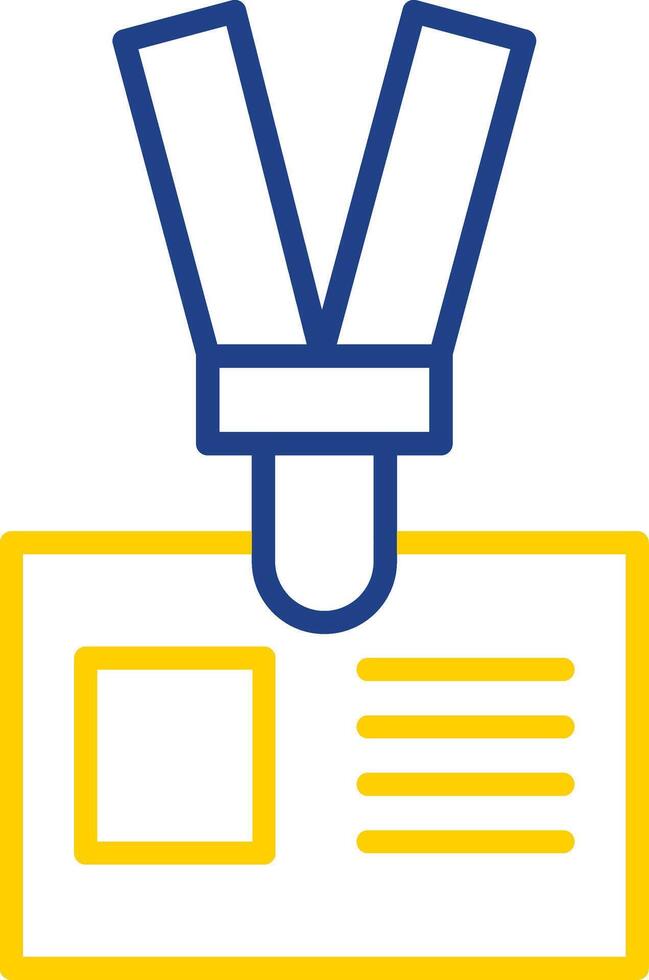 Lanyard Line Two Colour Icon Design vector
