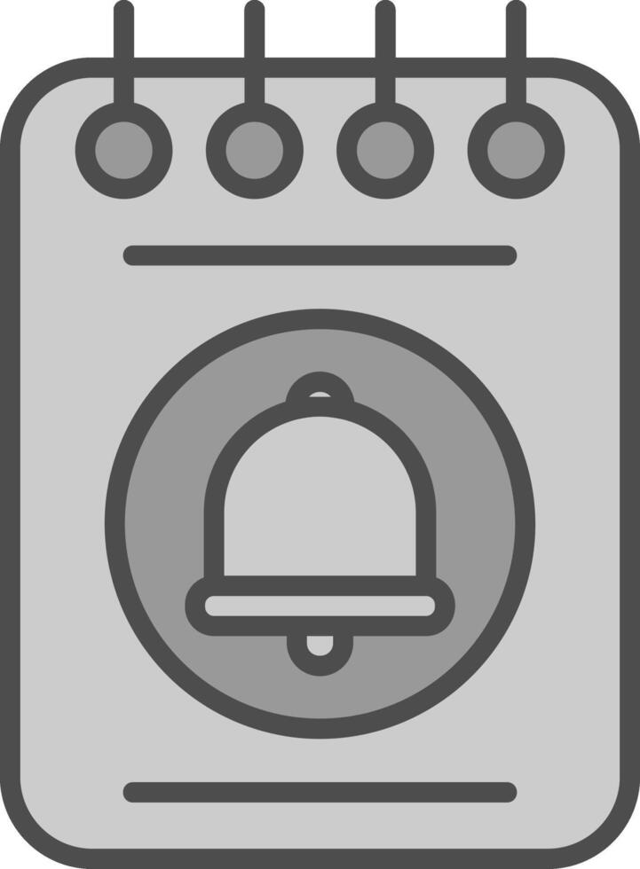 Notepad Line Filled Greyscale Icon Design vector