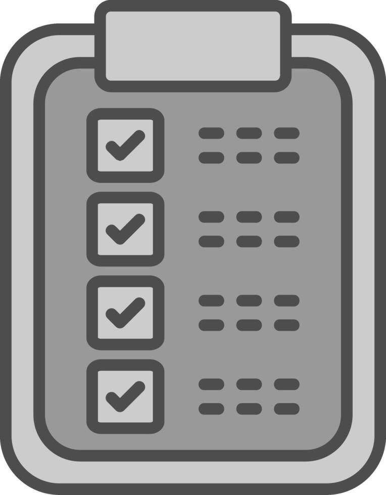 List Line Filled Greyscale Icon Design vector