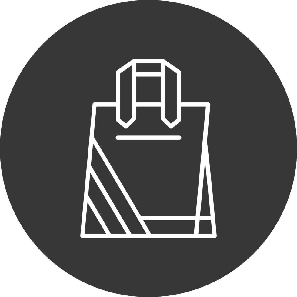 Tote Bag Line Inverted Icon Design vector