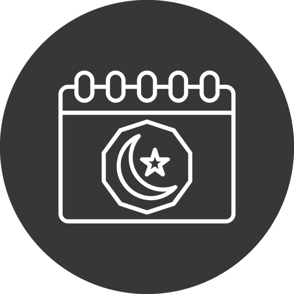 Ramadan Day Line Inverted Icon Design vector