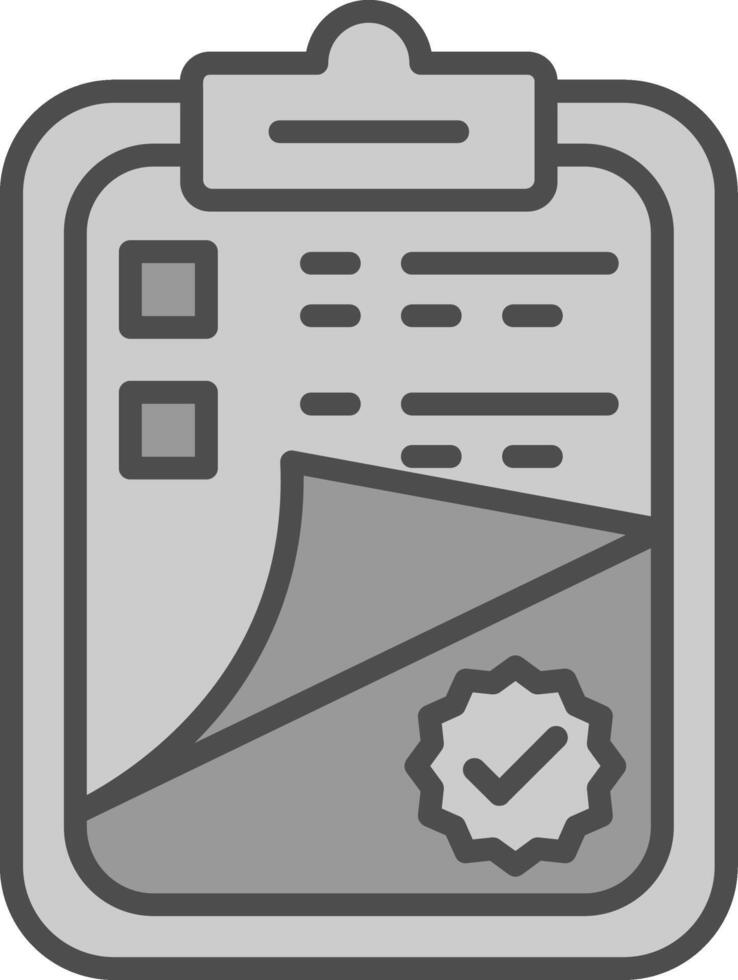 Clipboard Line Filled Greyscale Icon Design vector