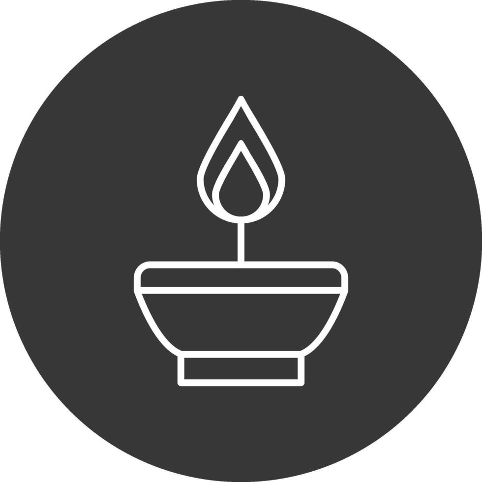 Oil Lamp Line Inverted Icon Design vector