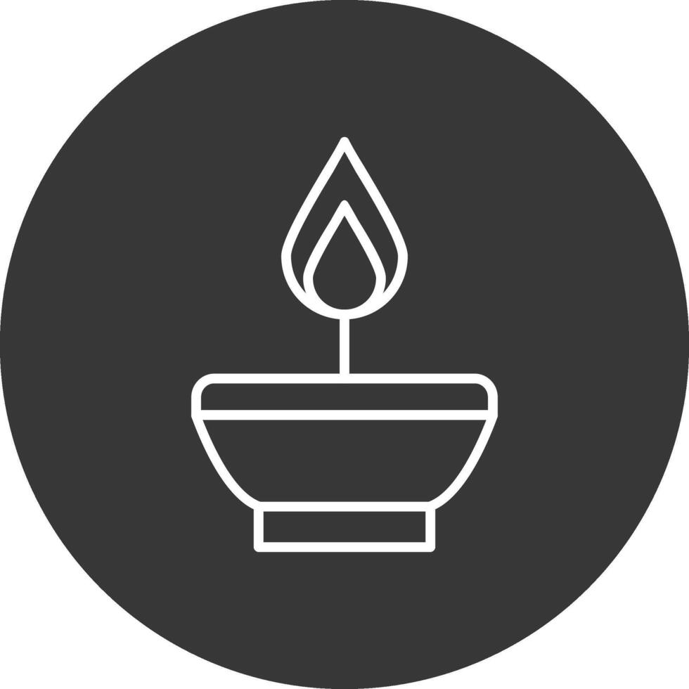 Oil Lamp Line Inverted Icon Design vector