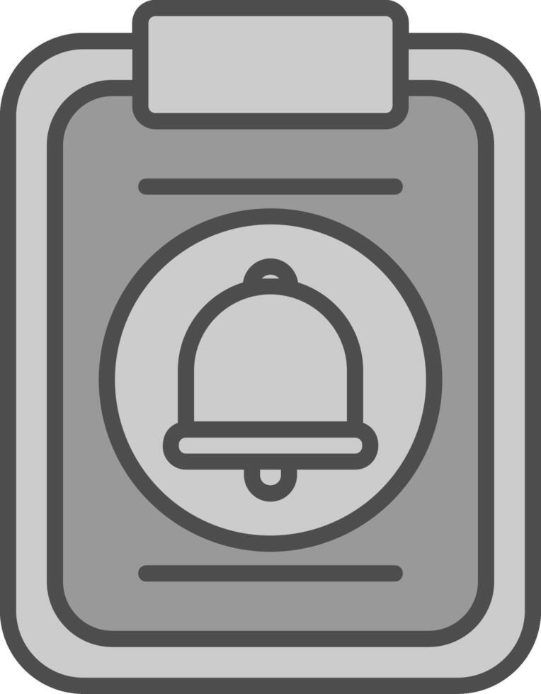 Clipboard Line Filled Greyscale Icon Design vector