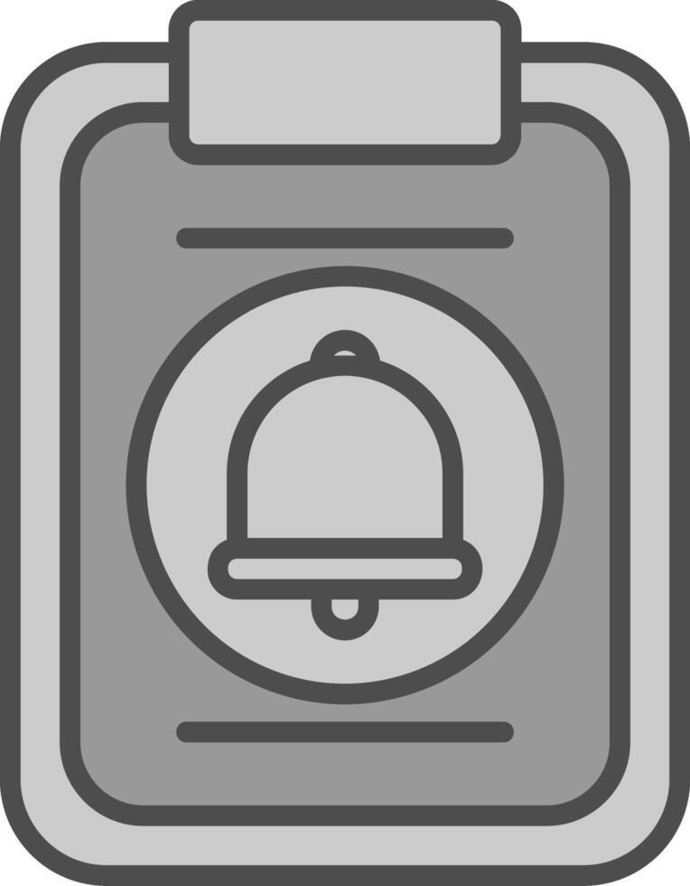 Clipboard Line Filled Greyscale Icon Design vector