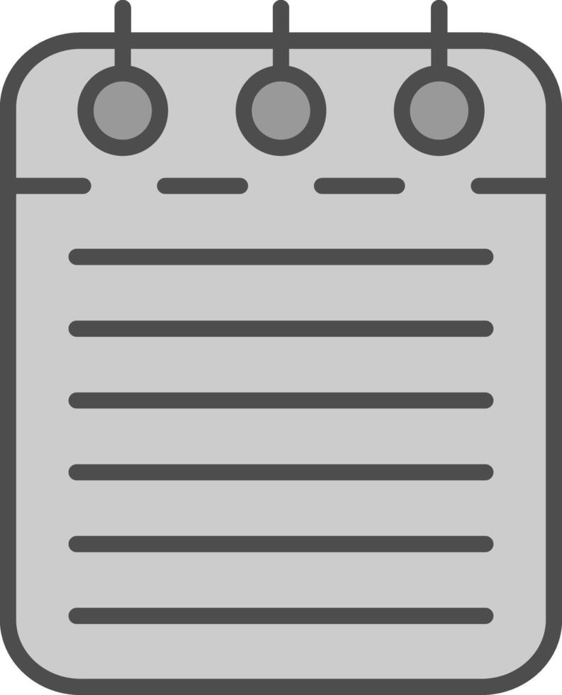 Checklist Line Filled Greyscale Icon Design vector