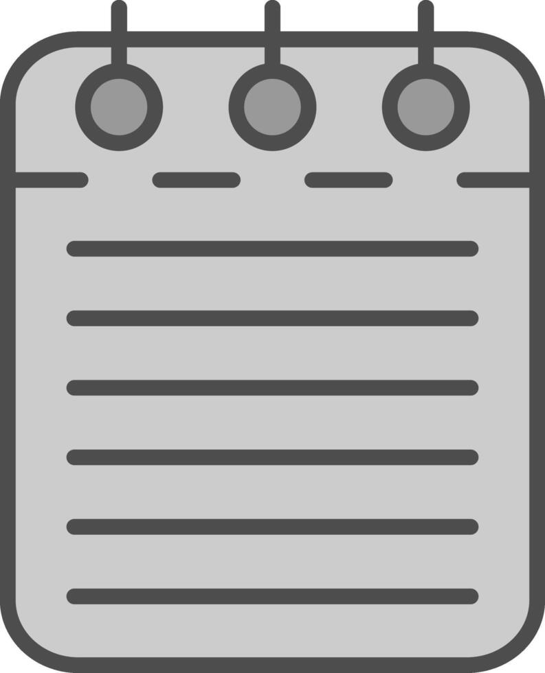 Checklist Line Filled Greyscale Icon Design vector