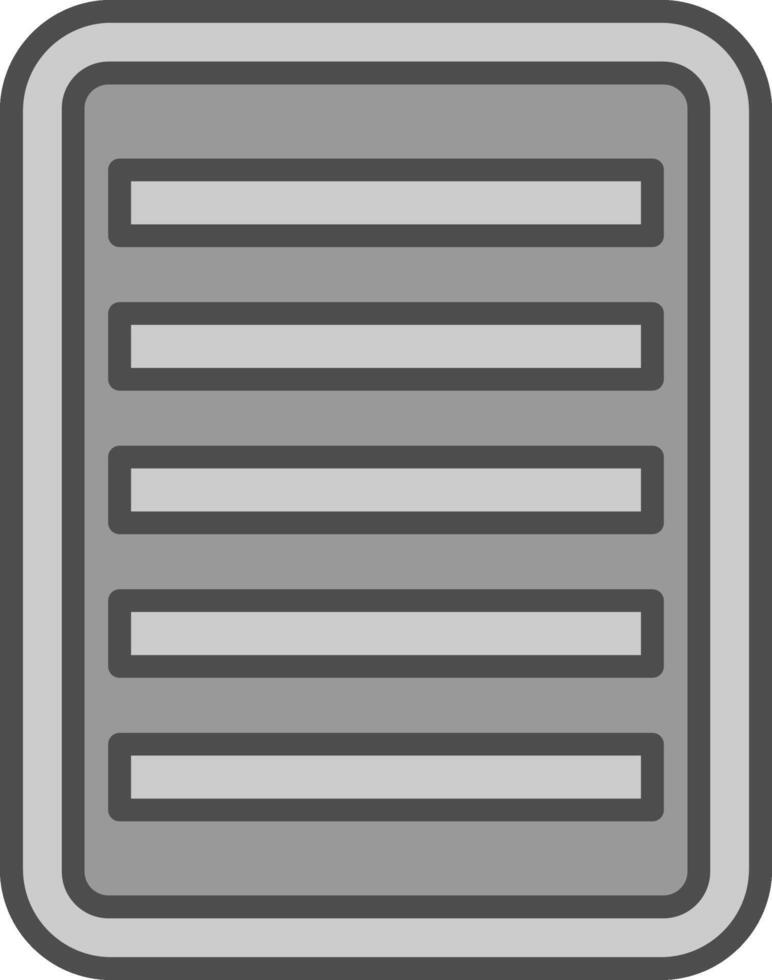 Note Line Filled Greyscale Icon Design vector