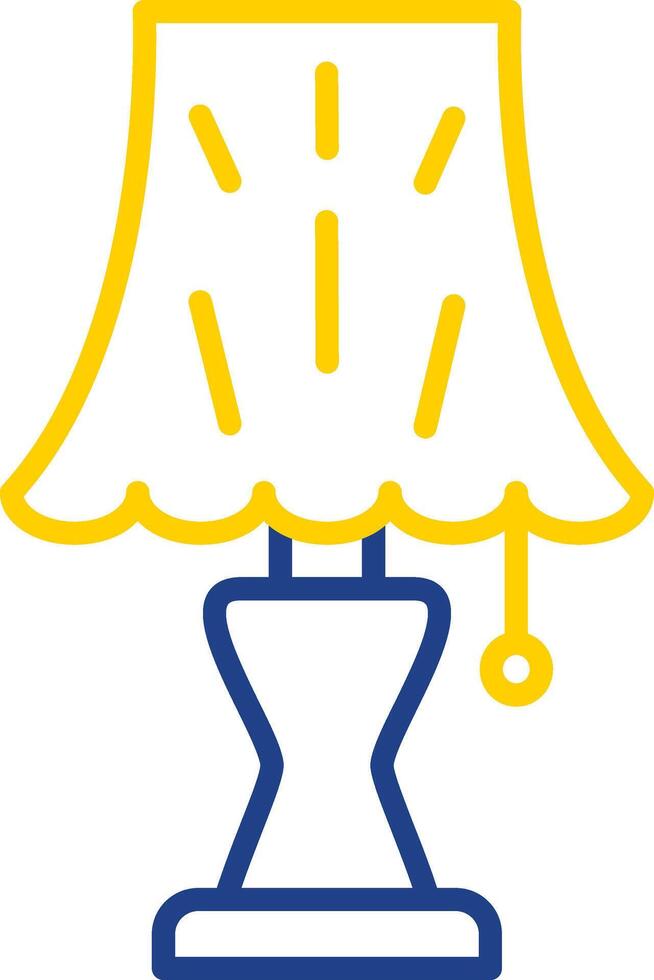 Lamp Line Two Colour Icon Design vector