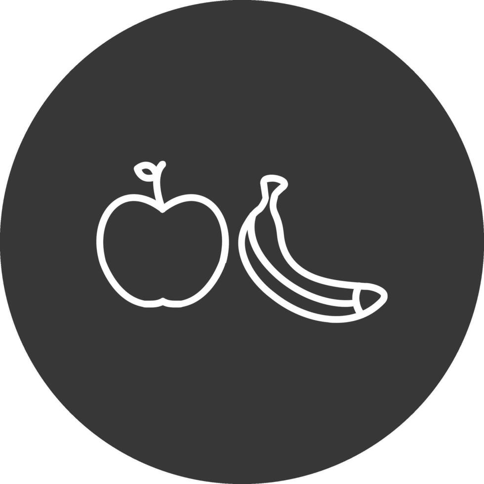 Healthy Eating Line Inverted Icon Design vector