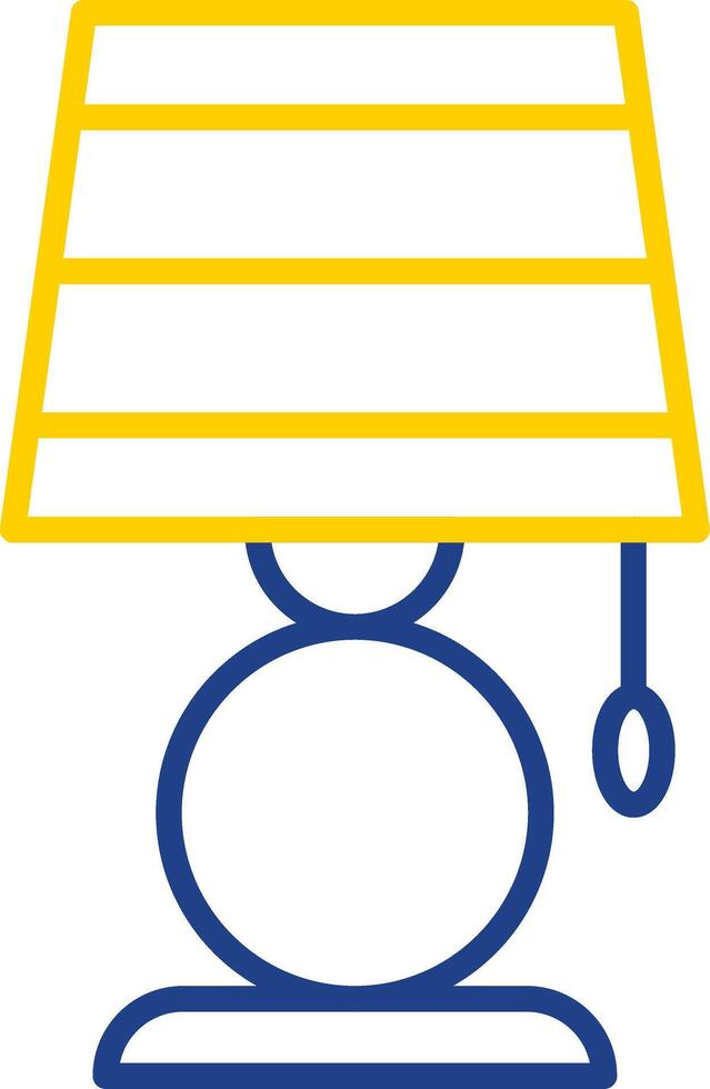 Lamp Line Two Colour Icon Design vector