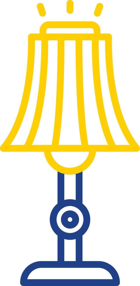 Floor Lamp Line Two Colour Icon Design vector