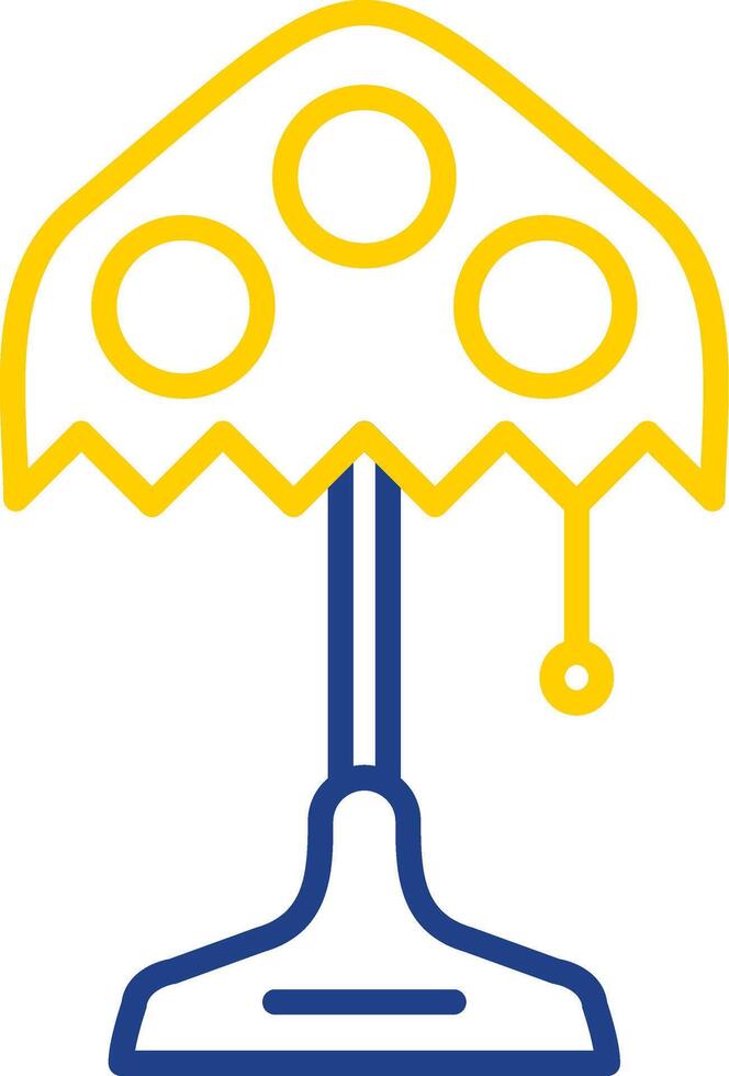 Lamp Line Two Colour Icon Design vector