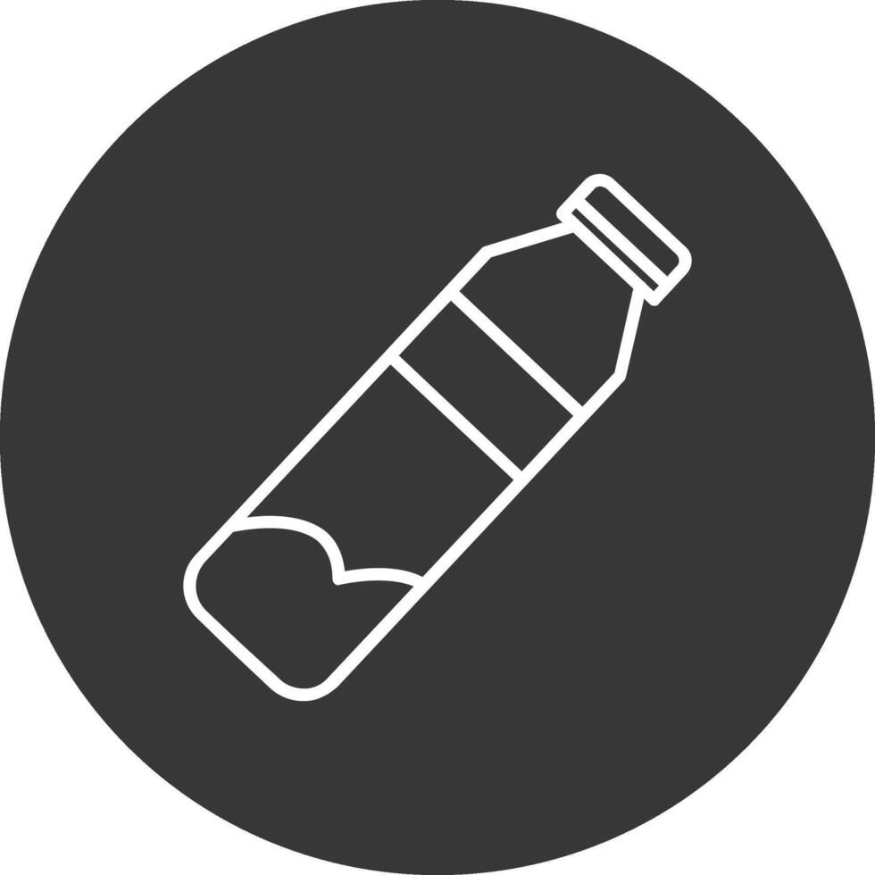 Water Bottle Line Inverted Icon Design vector