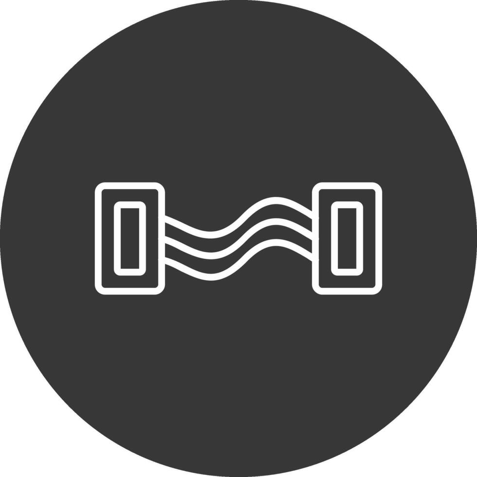 Chest Expander Line Inverted Icon Design vector
