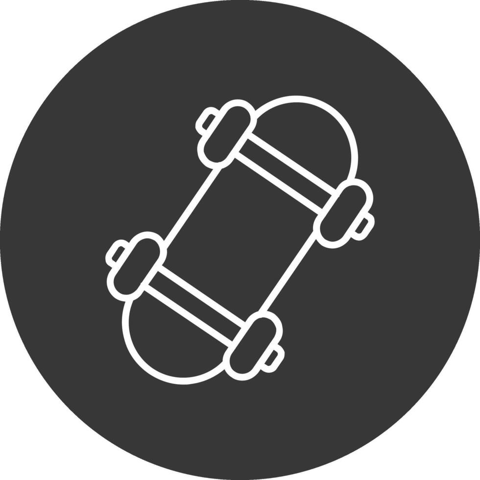 patineta línea invertido icono diseño vector