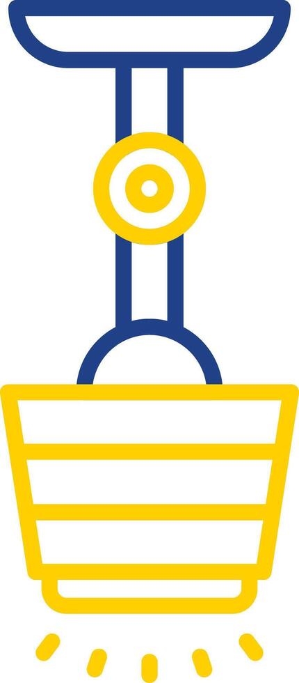Lamp Line Two Colour Icon Design vector