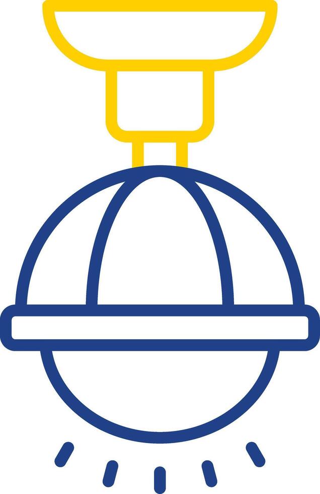 Lamp Line Two Colour Icon Design vector