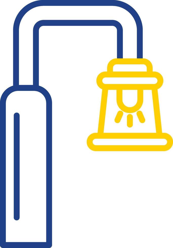 Street Light Line Two Colour Icon Design vector
