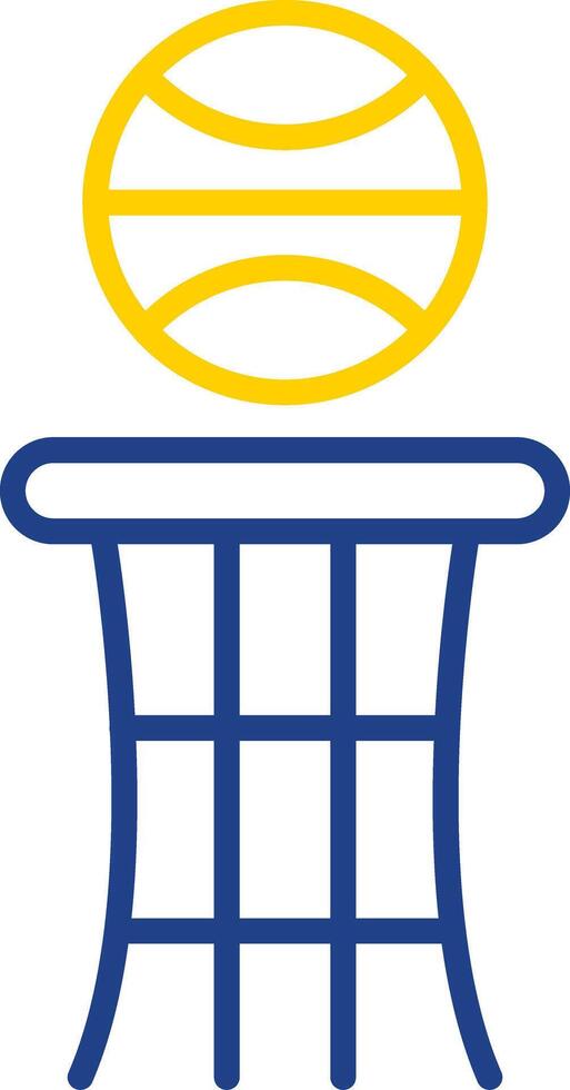 baloncesto línea dos color icono diseño vector