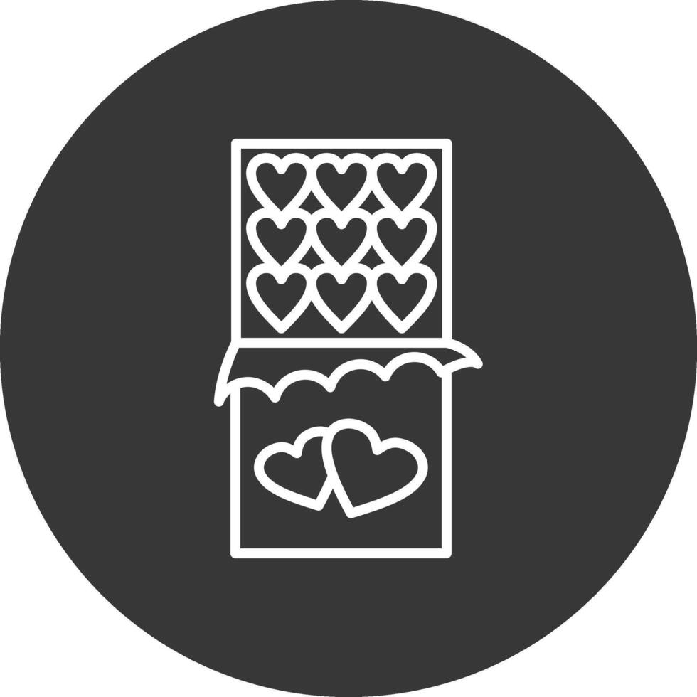Chocolate Bar Line Inverted Icon Design vector