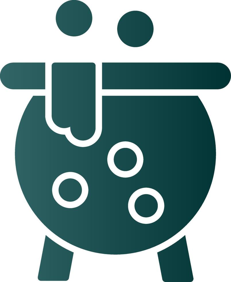 Cauldron Glyph Gradient Icon vector