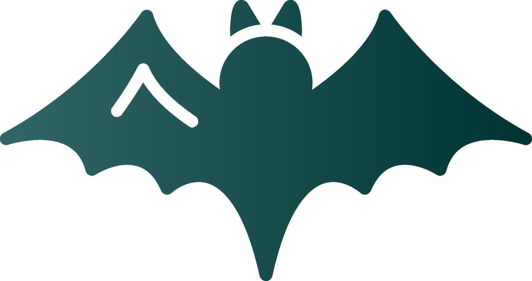 Bat Glyph Gradient Icon vector