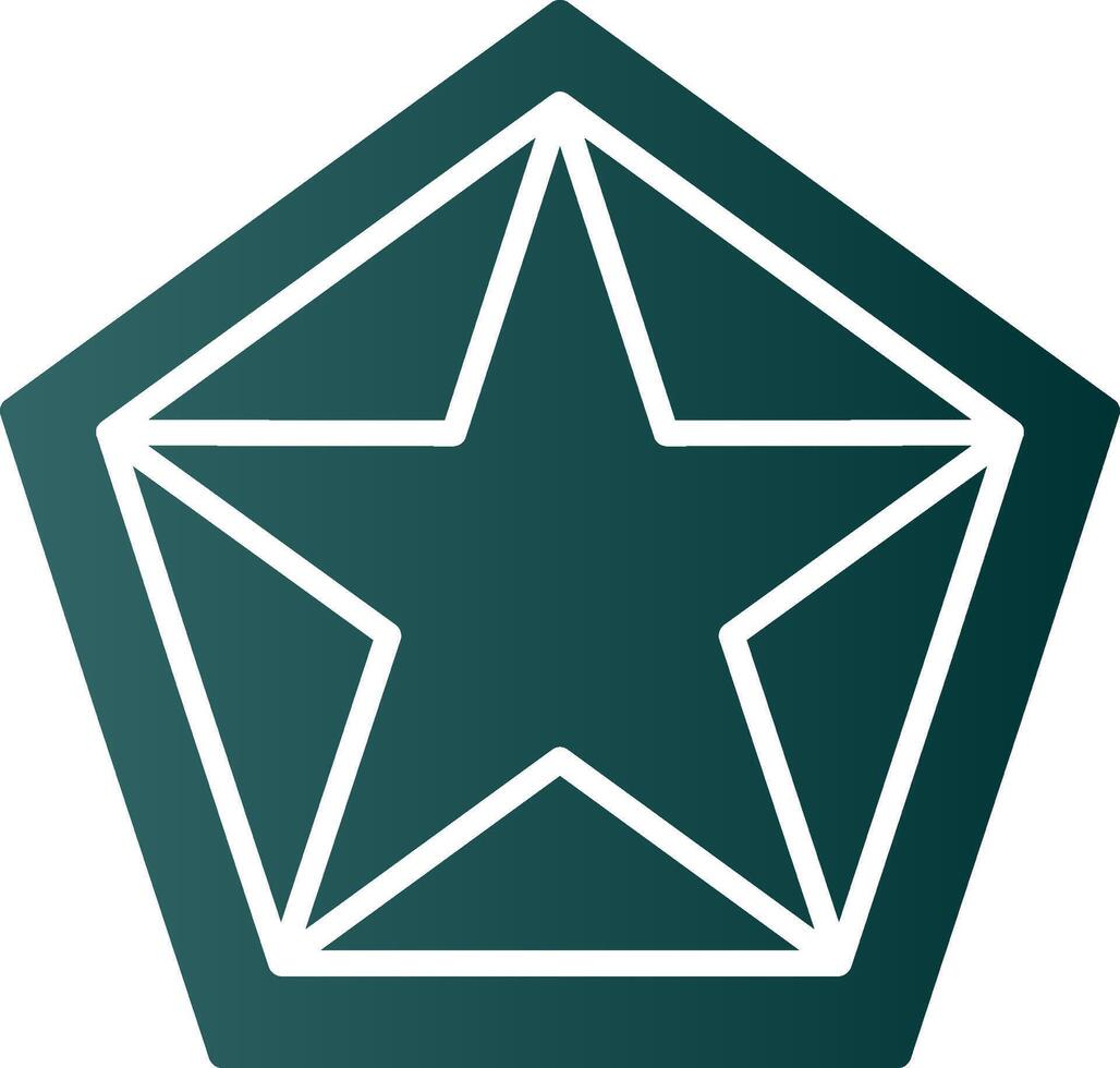 Star Pentagon Glyph Gradient Icon vector